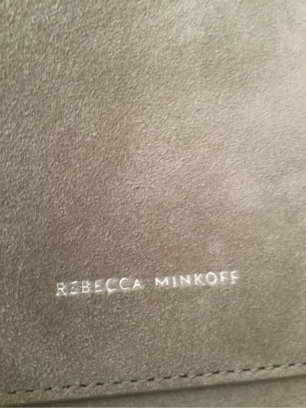 Rebecca Minkoff Taupe Suede Tote with Silver Hardware - Picture 2 of 5